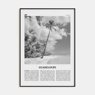 Guadeloupe Travel B&W Poster