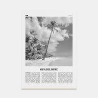 Guadeloupe Travel B&W Poster