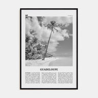 Guadeloupe Travel B&W Poster