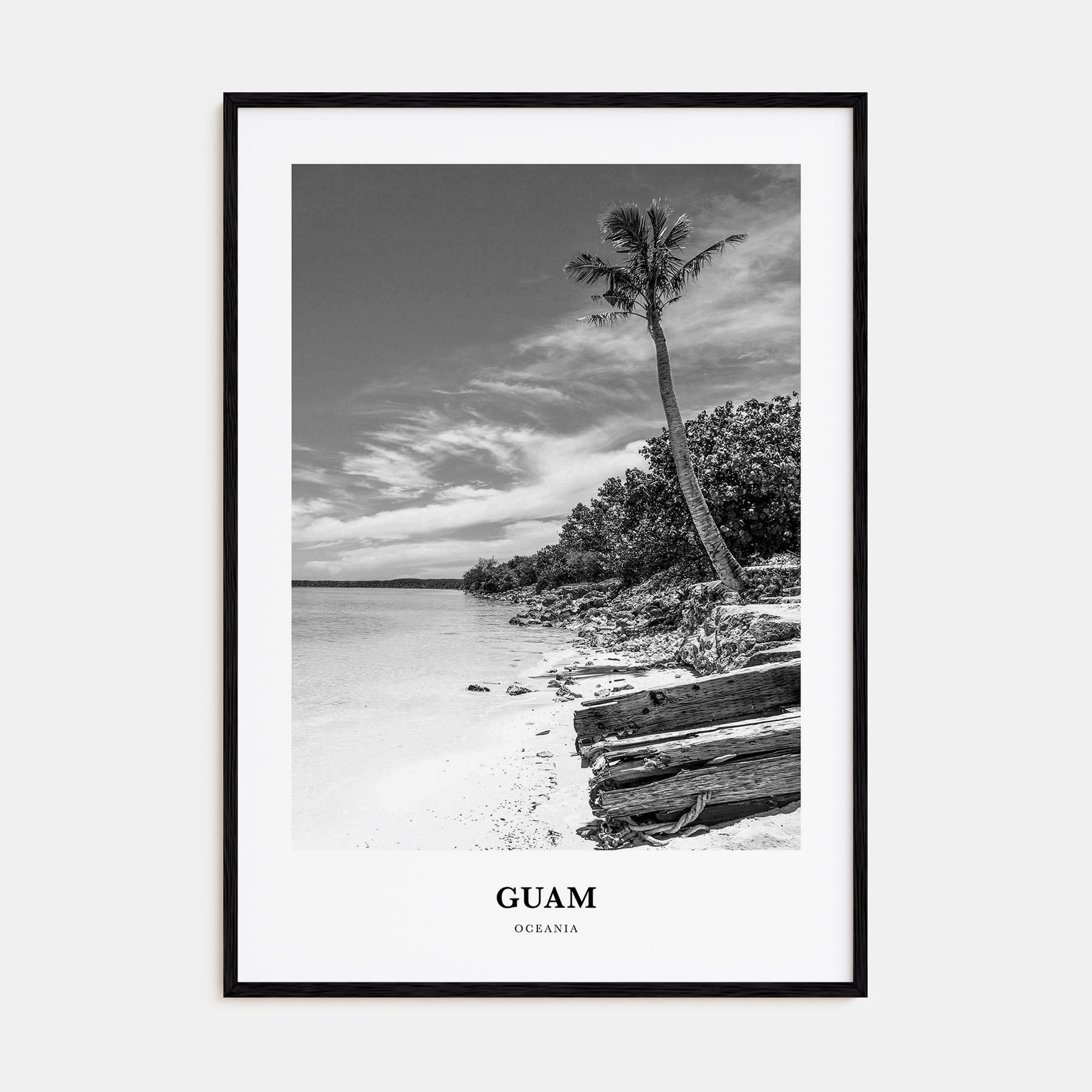 Guam Portrait B&W Poster