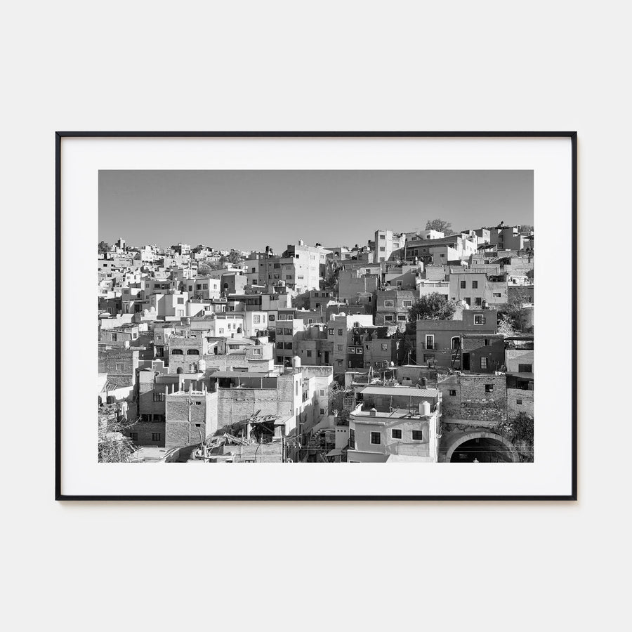 Guanajuato City Landscape B&W Poster