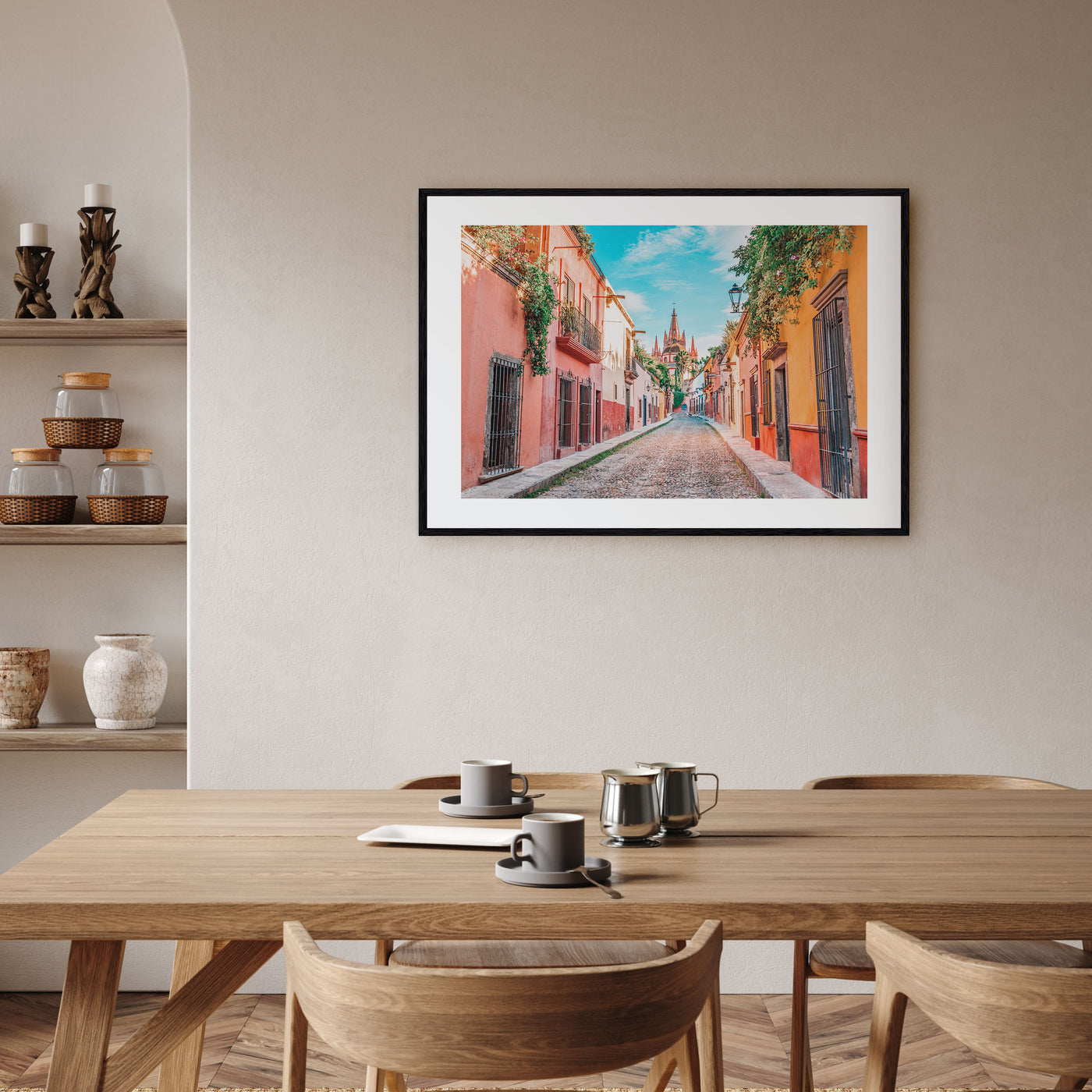 Guanajuato City Landscape Color Poster