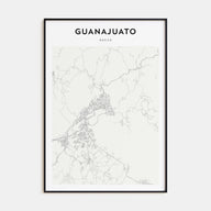 Guanajuato City Map Portrait Poster