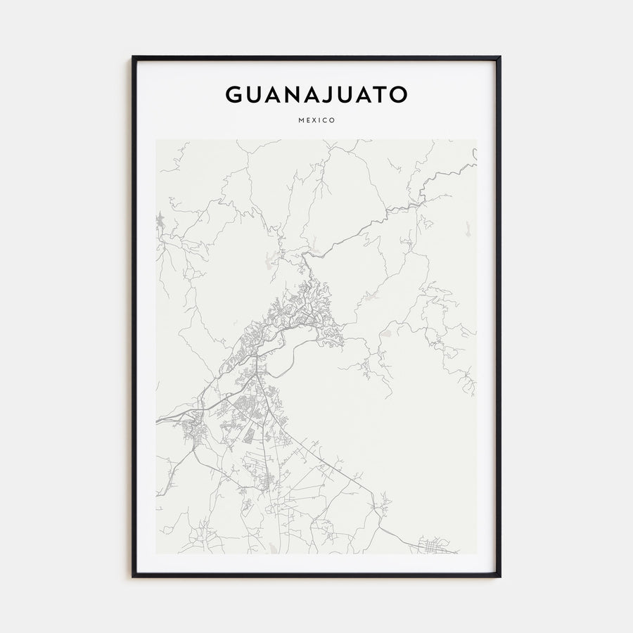 Guanajuato City Map Portrait Poster
