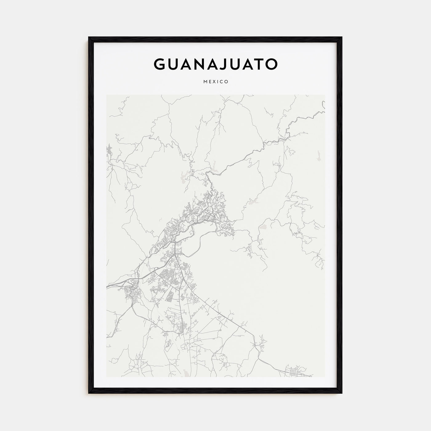 Guanajuato City Map Portrait Poster