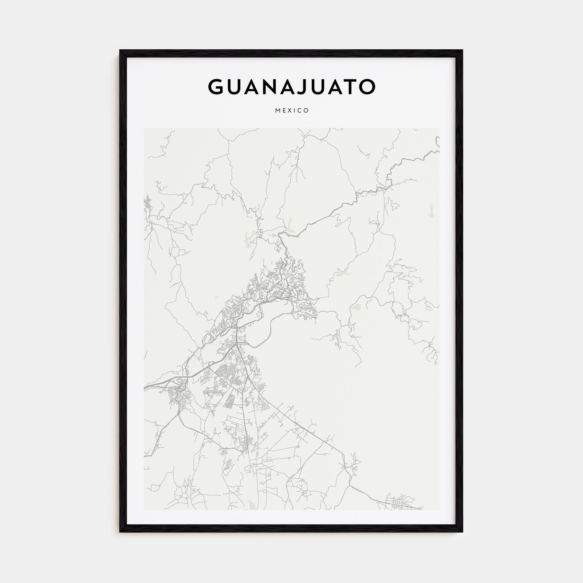 Guanajuato City Map Portrait Poster