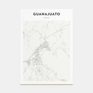 Guanajuato City Map Portrait Poster
