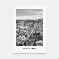 Guanajuato City Portrait B&W Poster