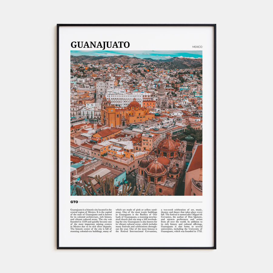 Guanajuato City Travel Color Poster