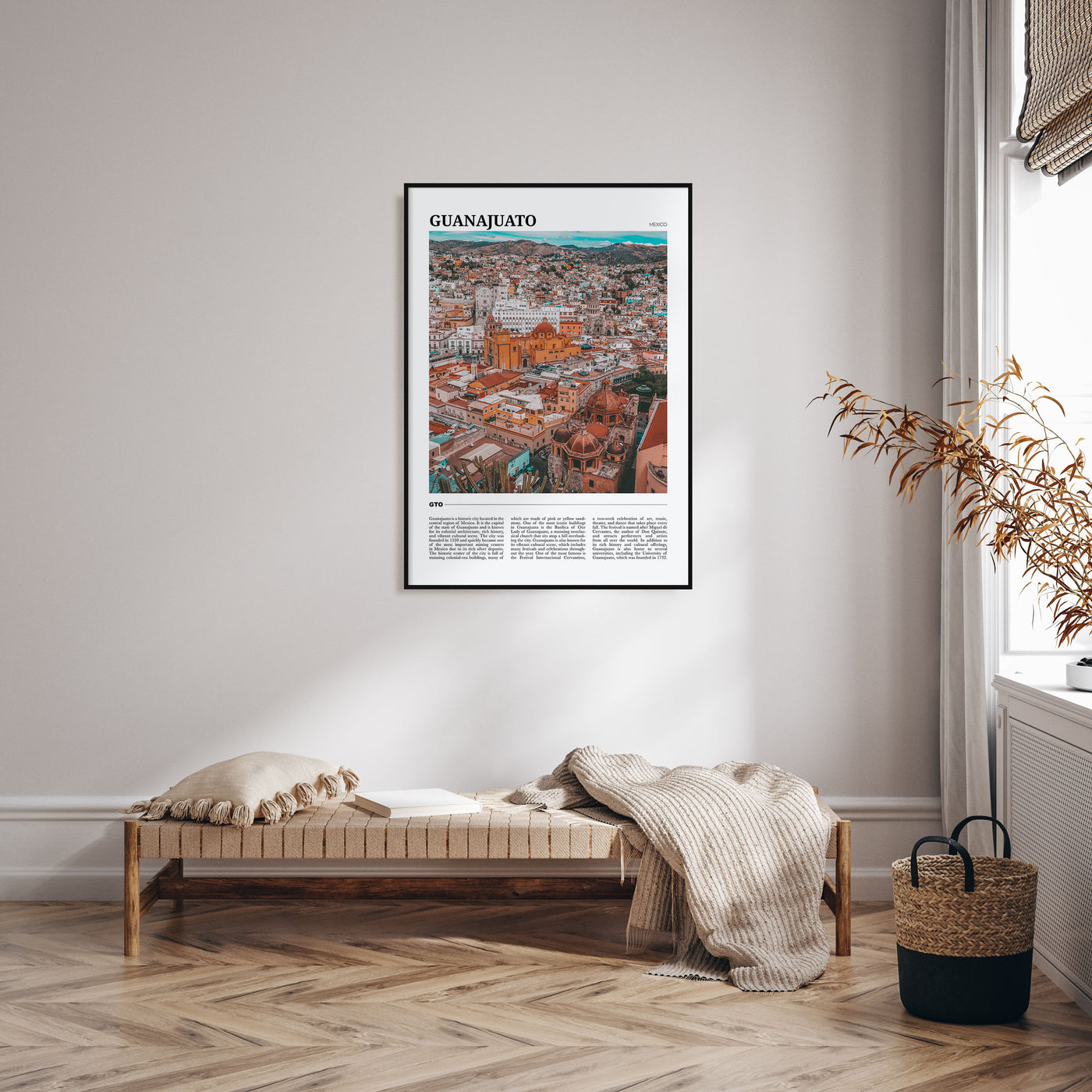 Guanajuato City Travel Color Poster