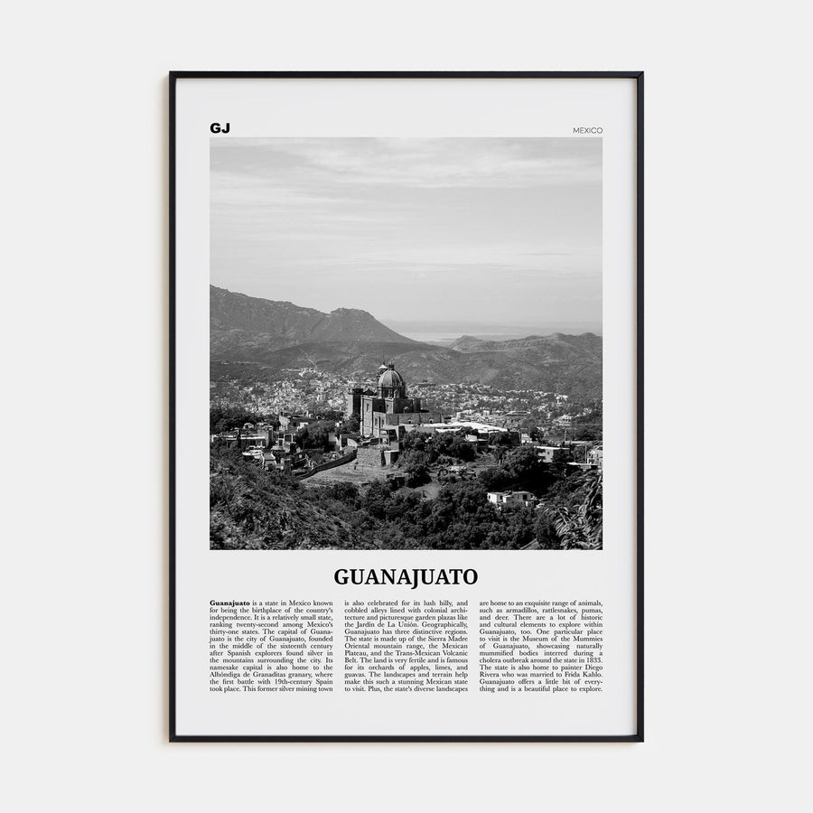 Guanajuato (State) Travel B&W Poster