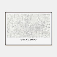 Guangzhou Map Landscape Poster