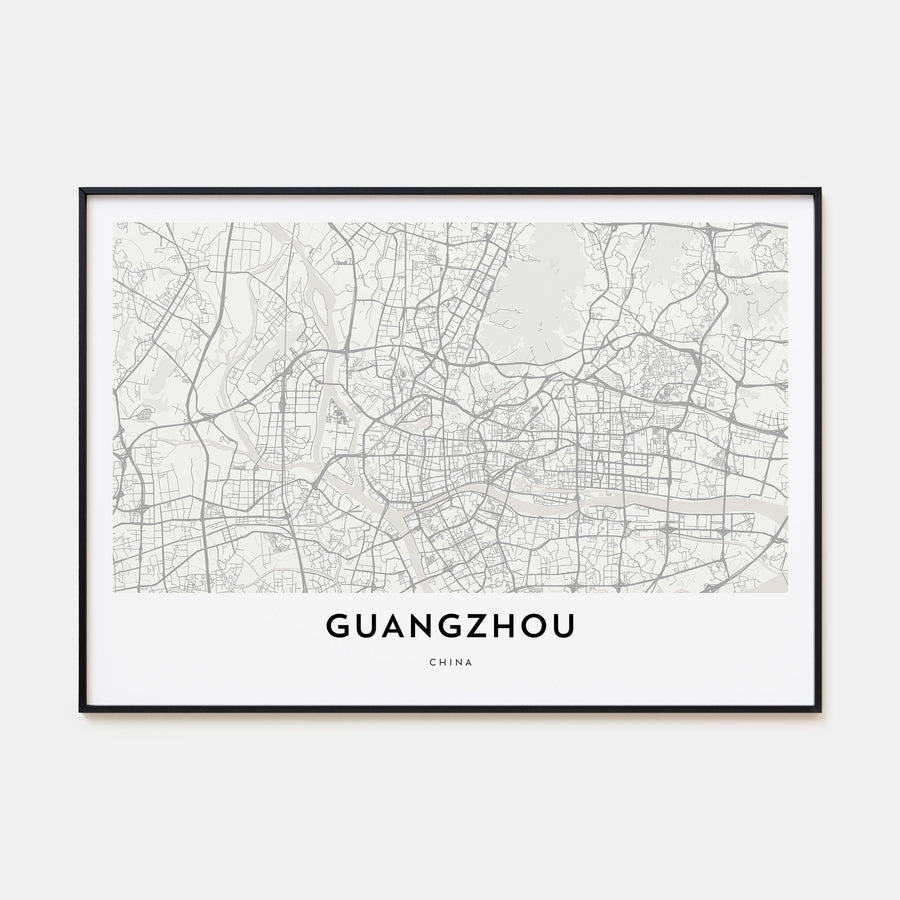 Guangzhou Map Landscape Poster