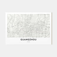 Guangzhou Map Landscape Poster