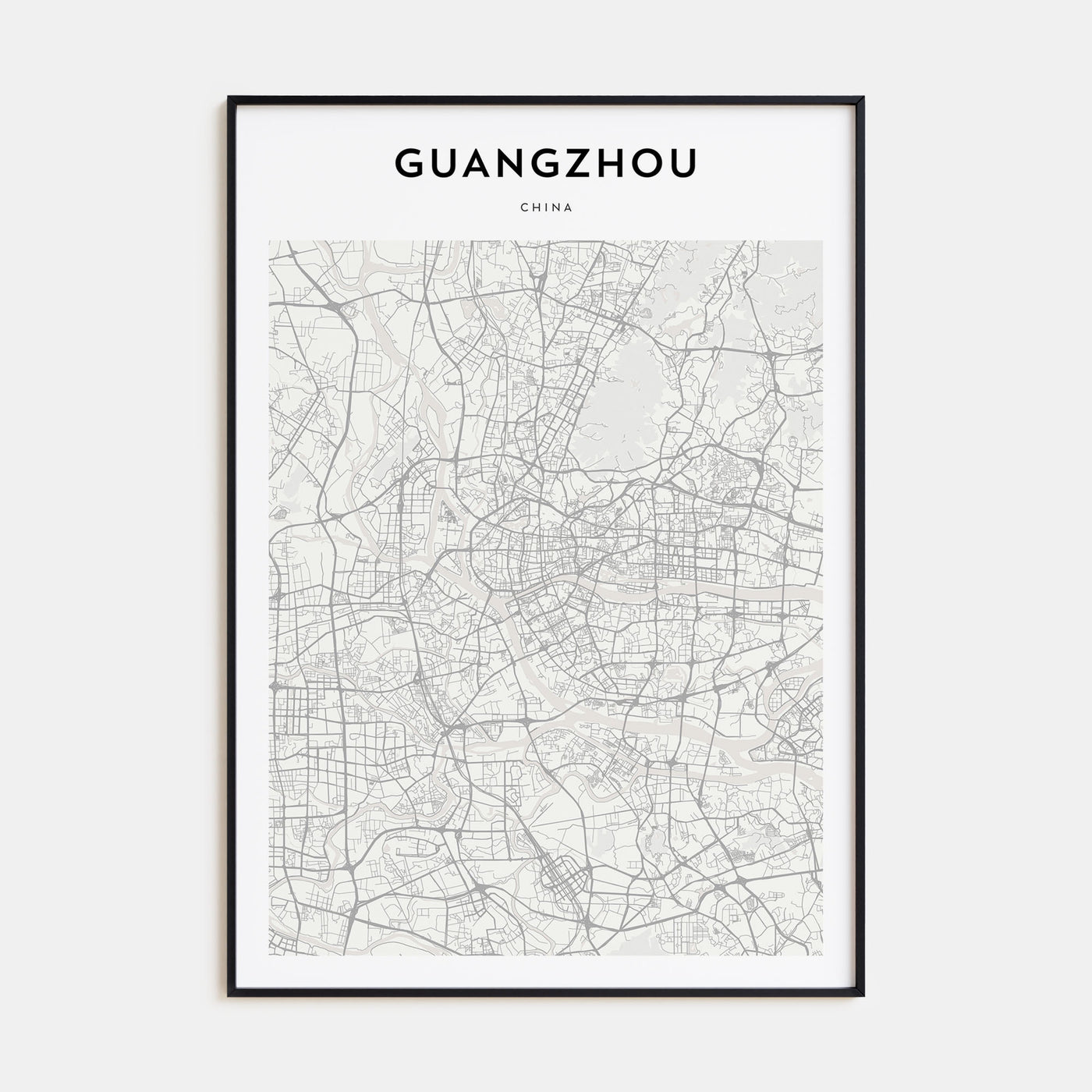 Guangzhou Map Portrait Poster