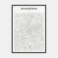 Guangzhou Map Portrait Poster