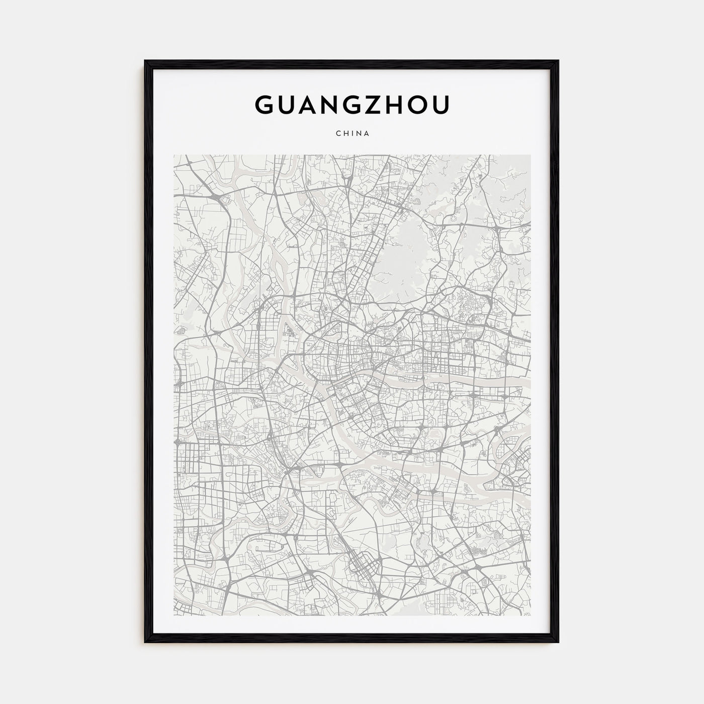 Guangzhou Map Portrait Poster