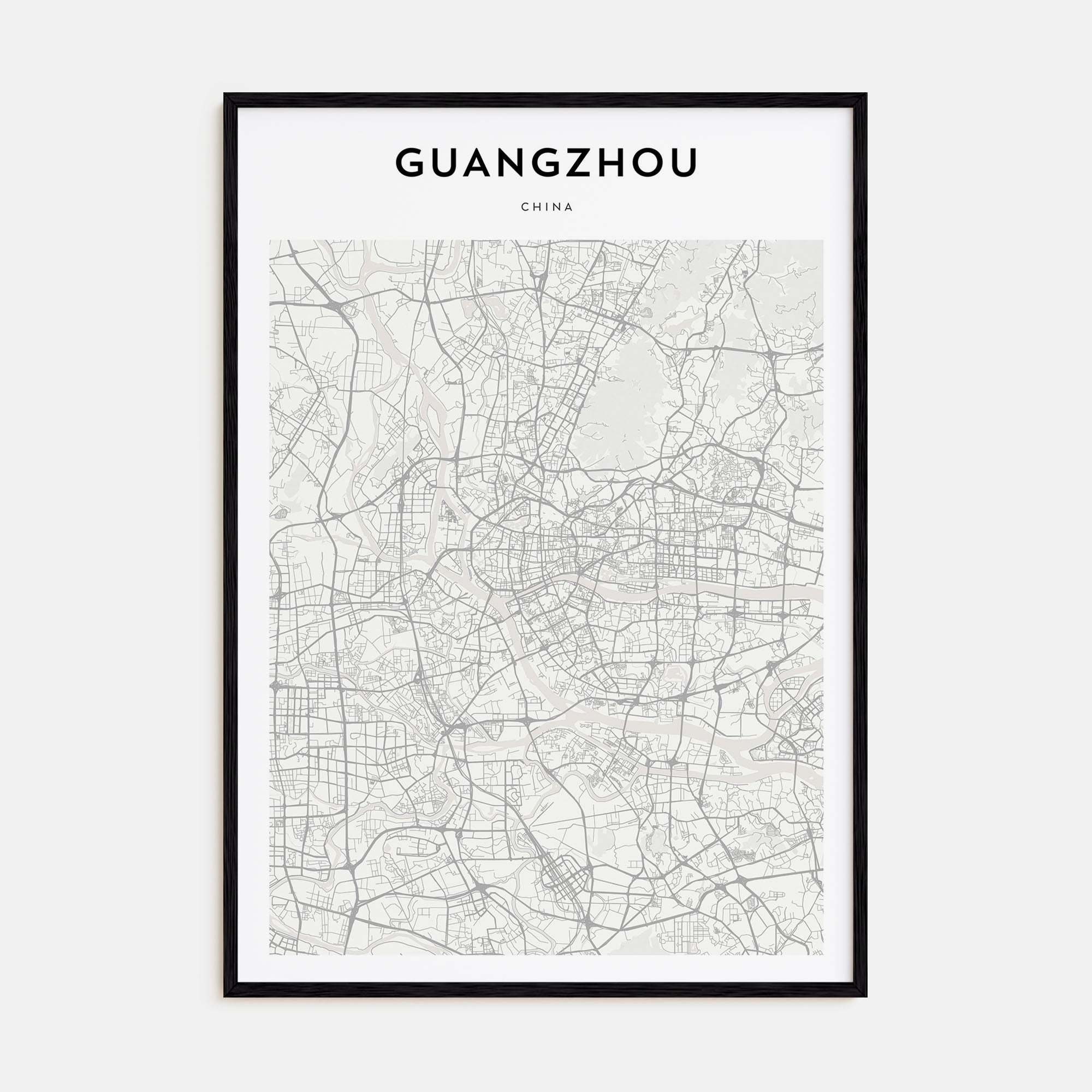 Guangzhou Map Portrait Poster