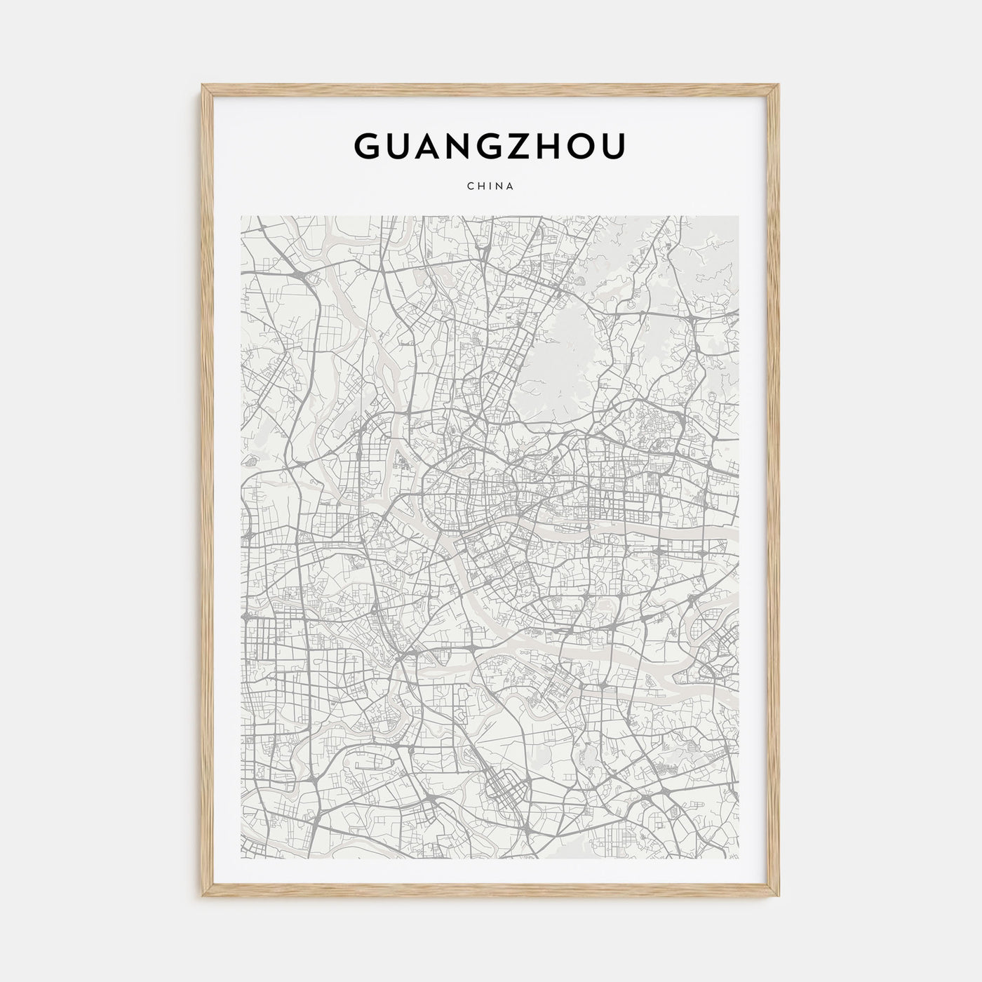 Guangzhou Map Portrait Poster