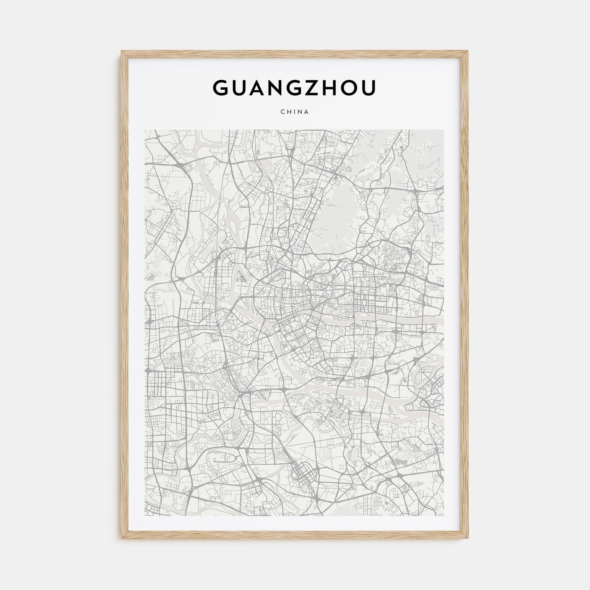 Guangzhou Map Portrait Poster