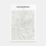 Guangzhou Map Portrait Poster