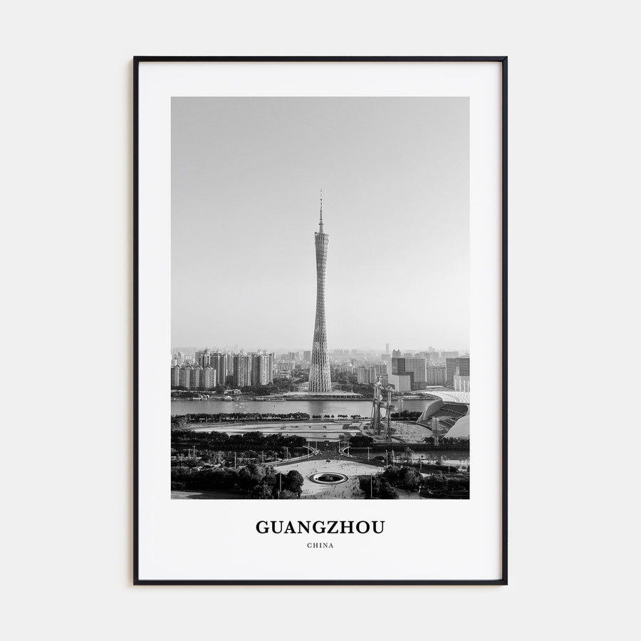 Guangzhou Portrait B&W Poster