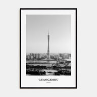 Guangzhou Portrait B&W Poster