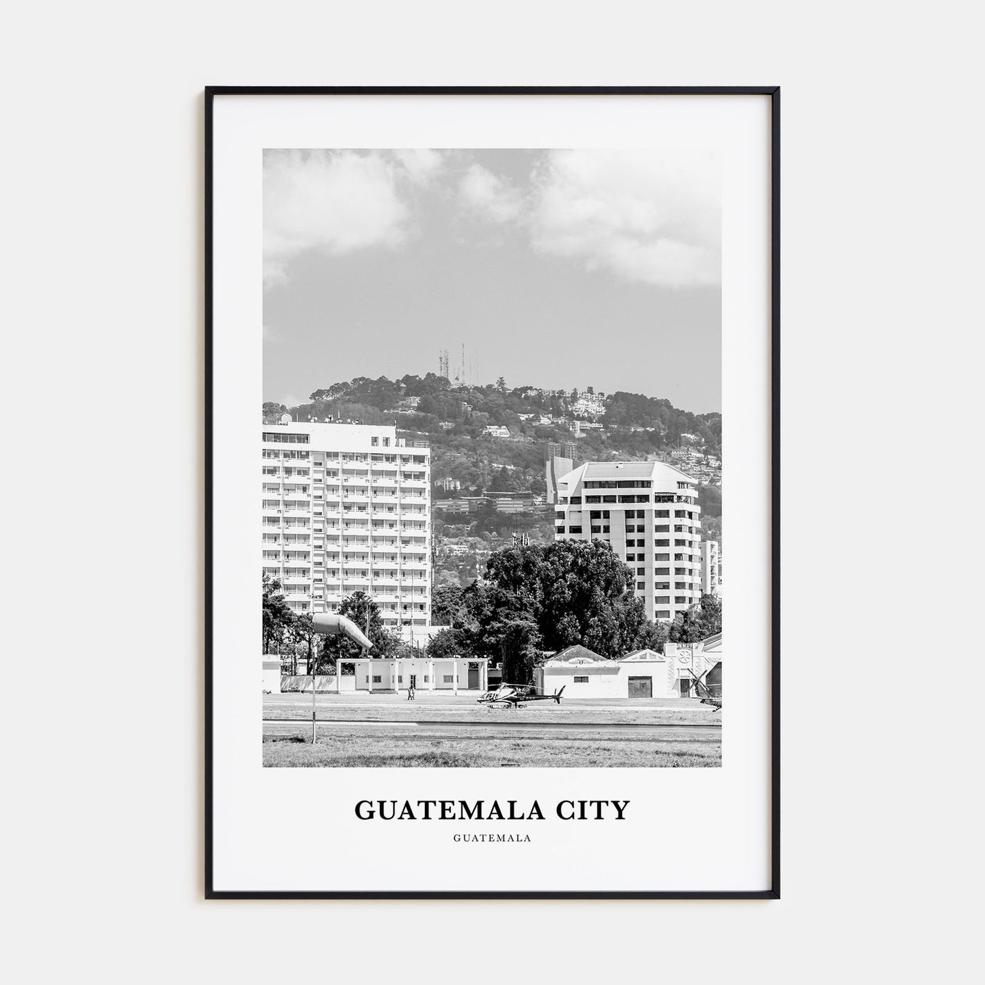 Guatemala City Portrait B&W Poster