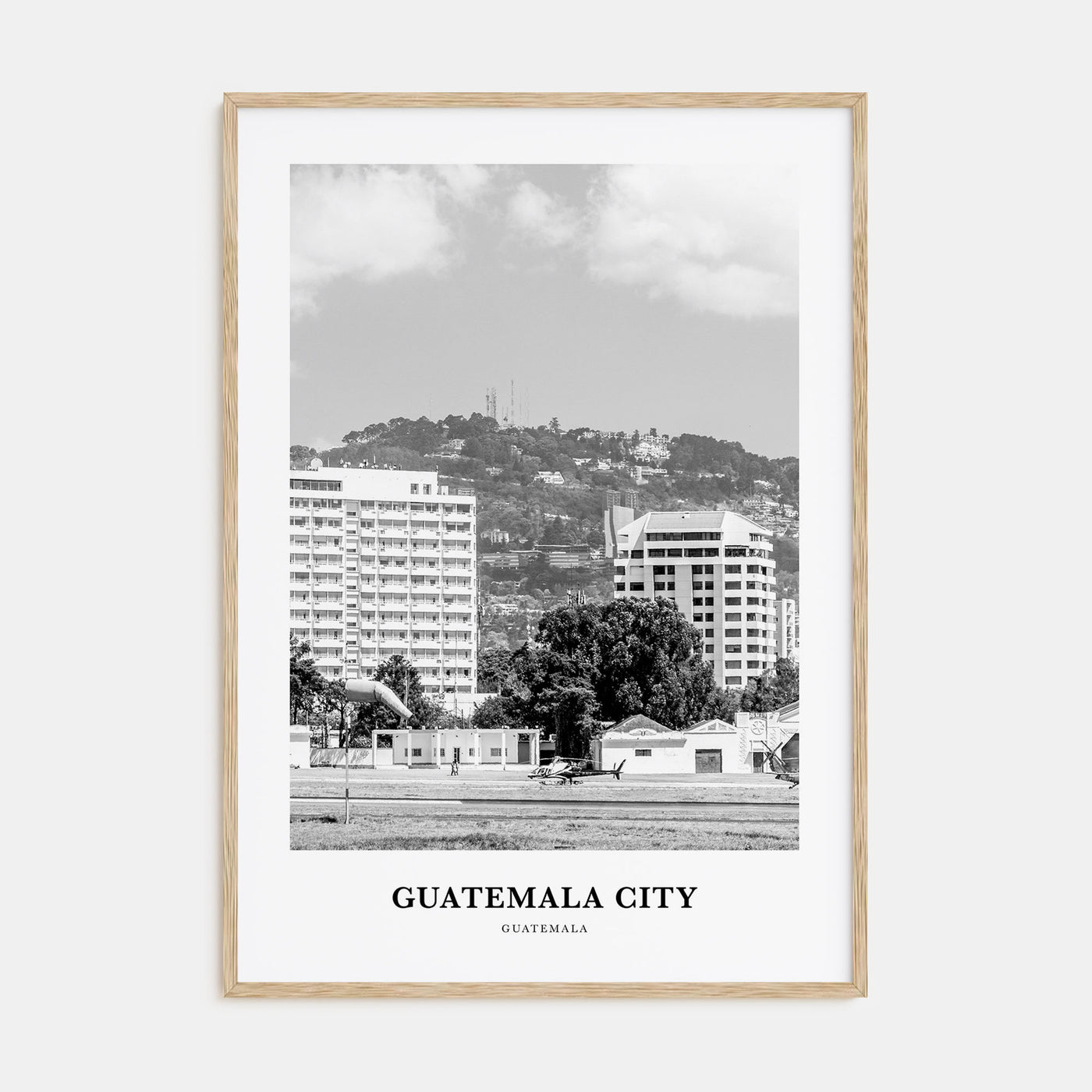 Guatemala City Portrait B&W Poster