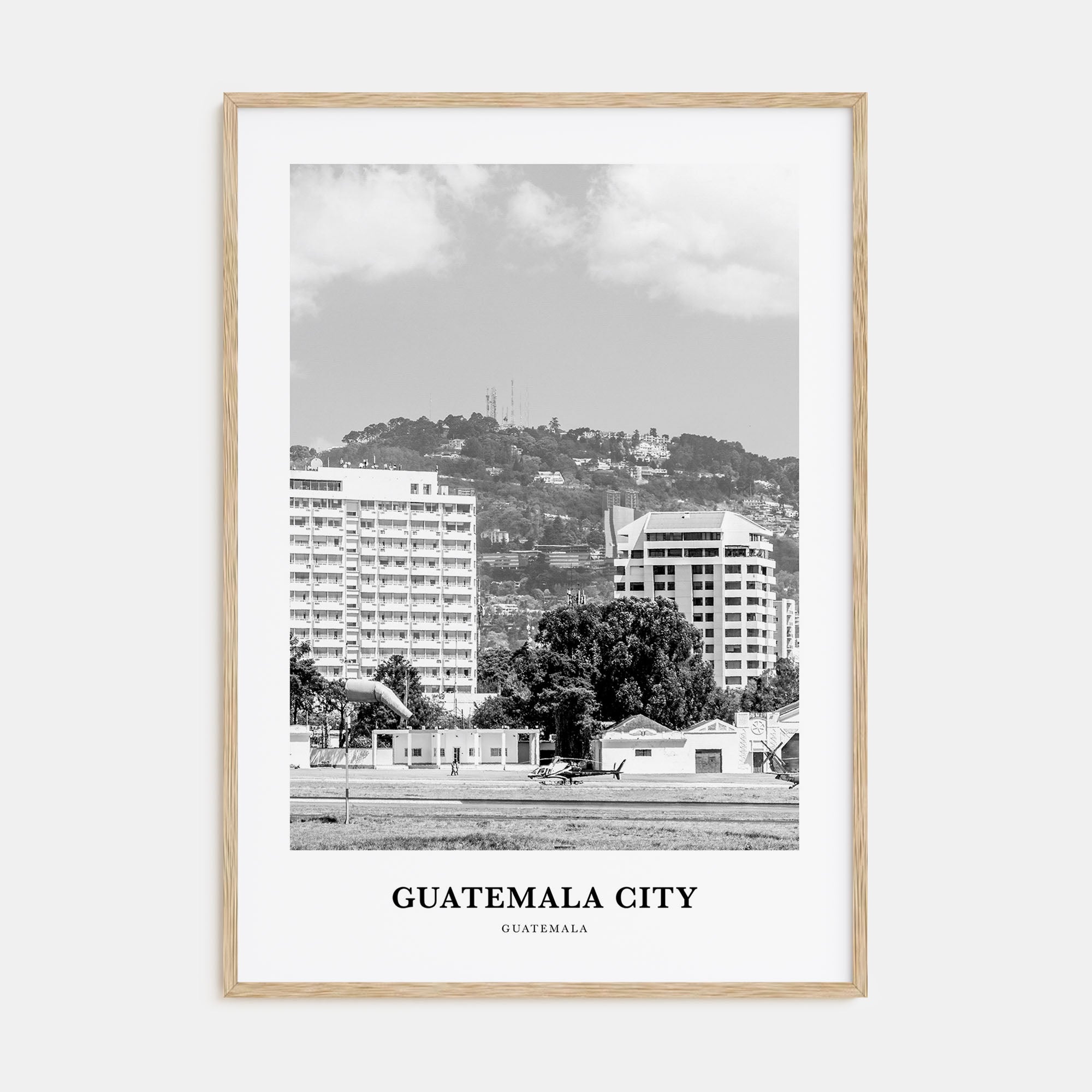 Guatemala City Portrait B&W Poster