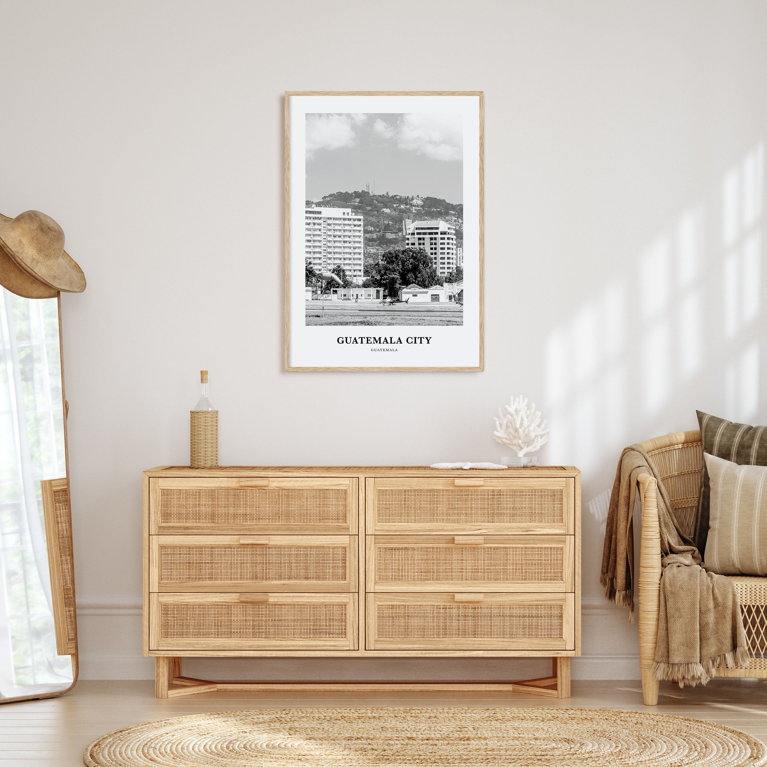 Guatemala City Portrait B&W Poster