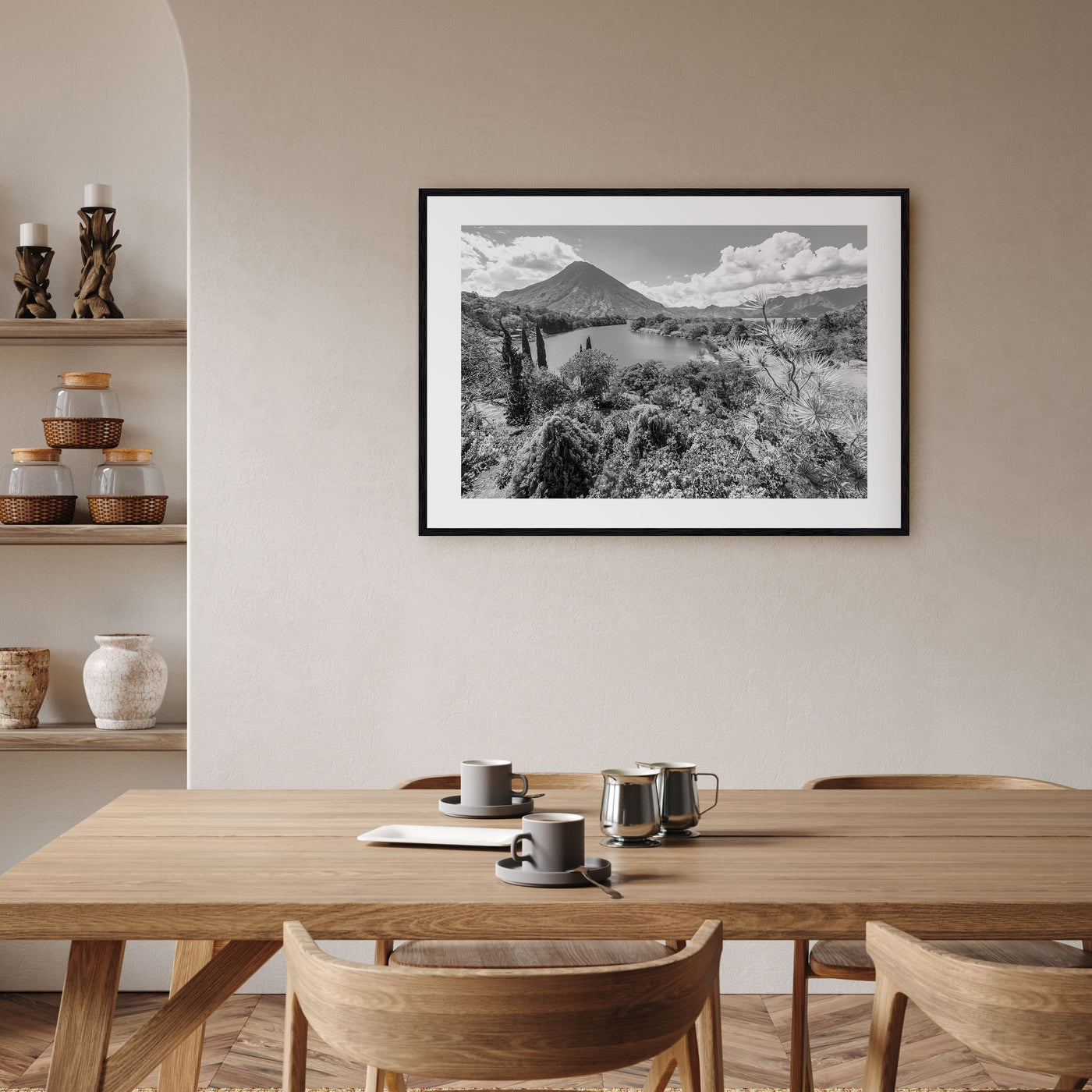 Guatemala Landscape B&W Poster