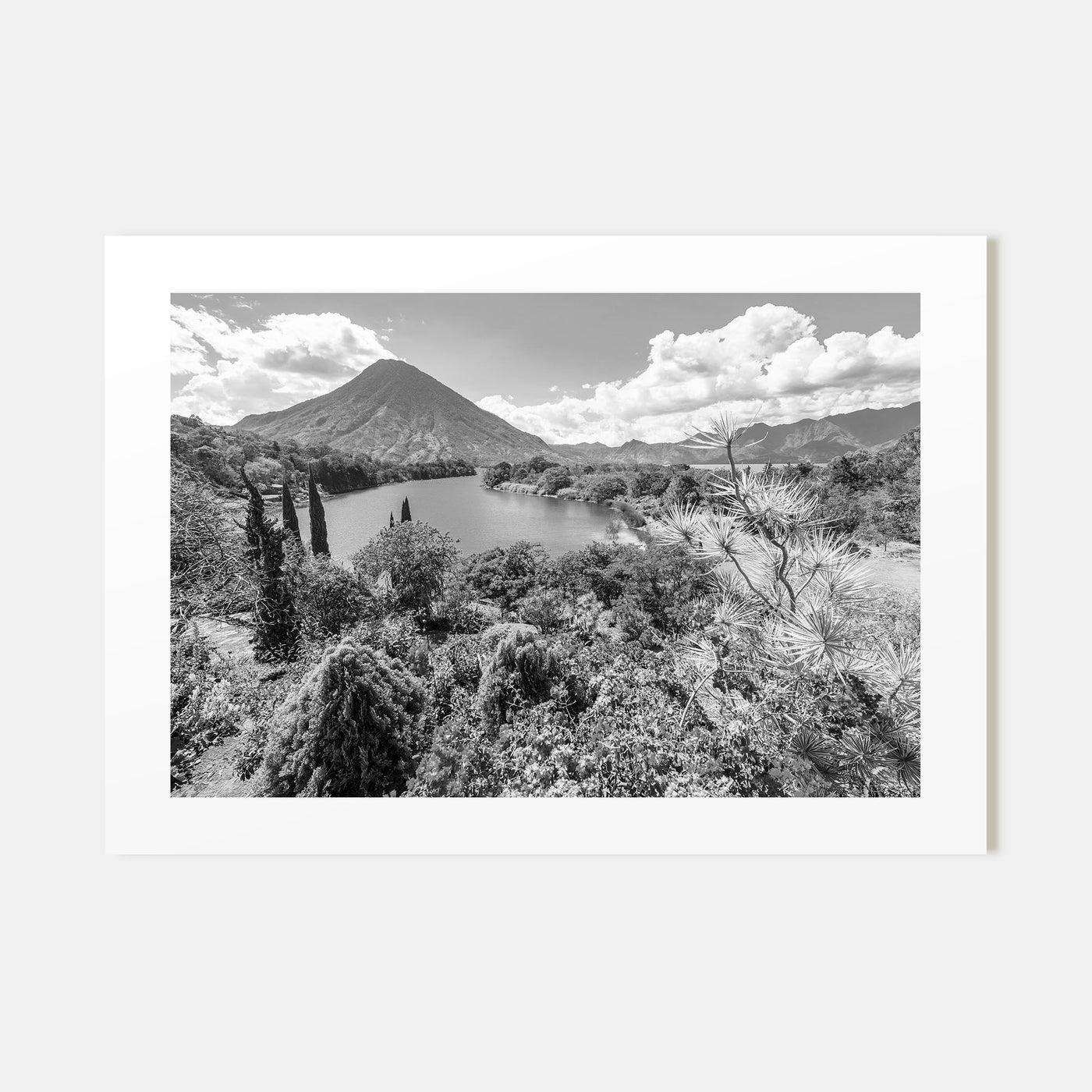 Guatemala Landscape B&W Poster