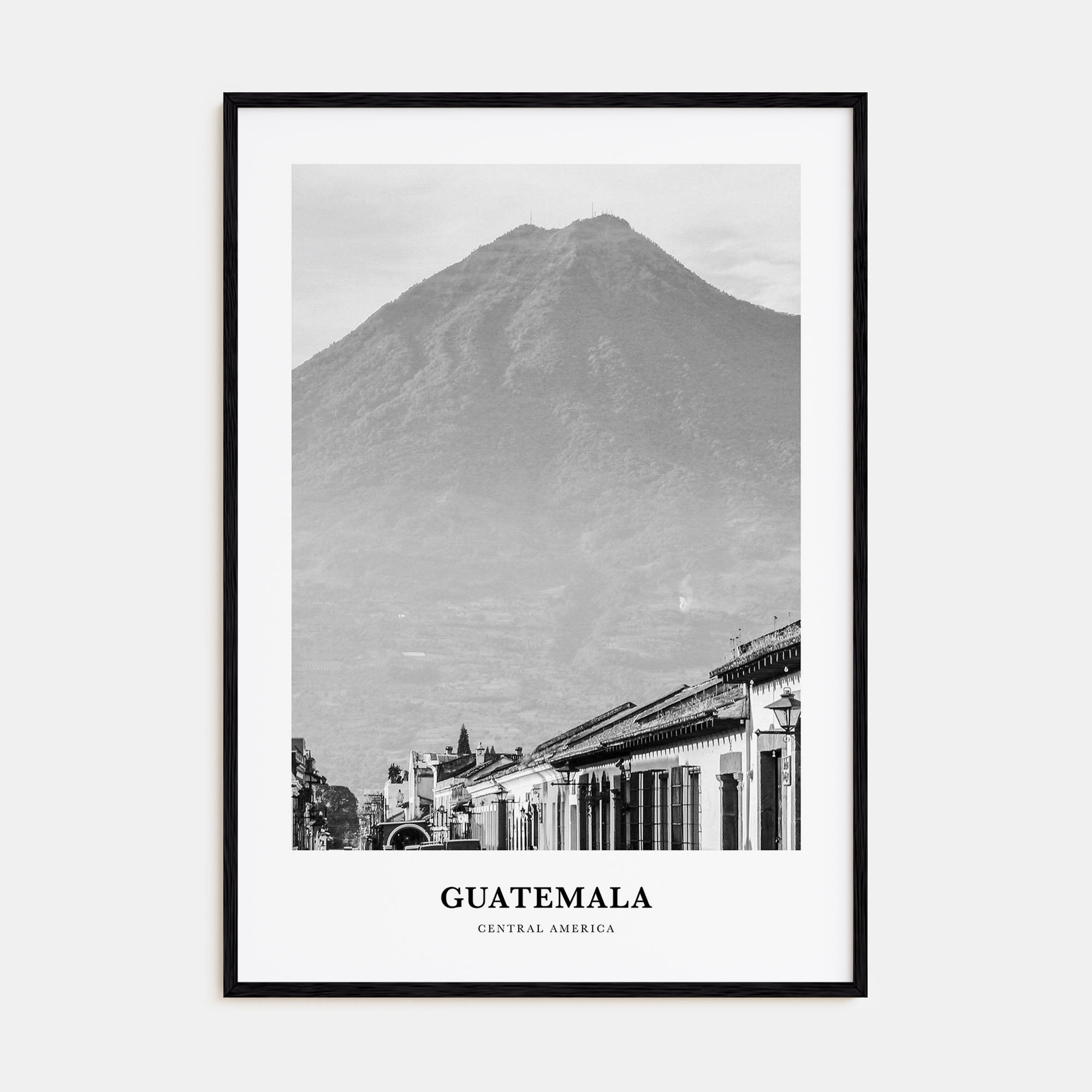 Guatemala Portrait B&W No 1 Poster