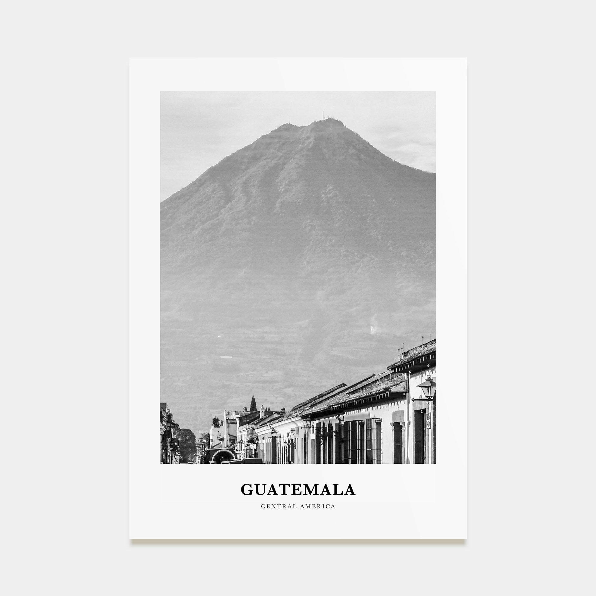 Guatemala Portrait B&W No 1 Poster