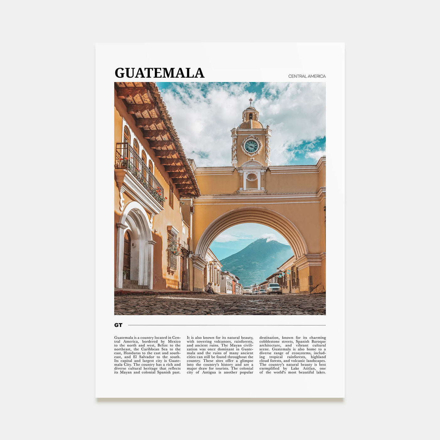 Guatemala Travel Color Poster
