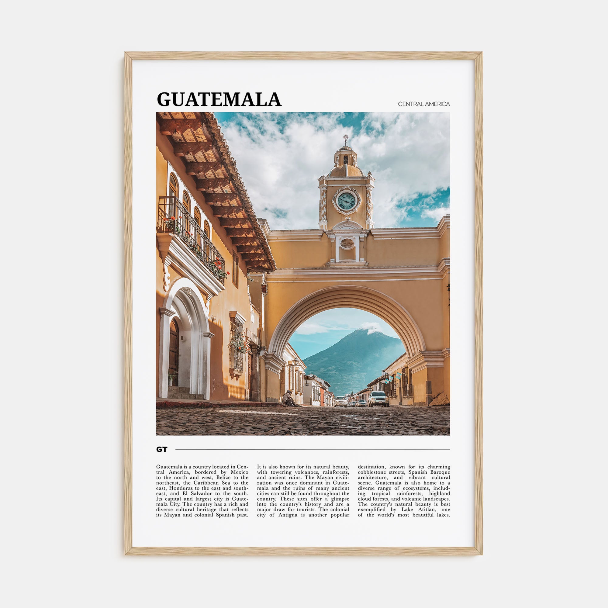 Guatemala Travel Color Poster