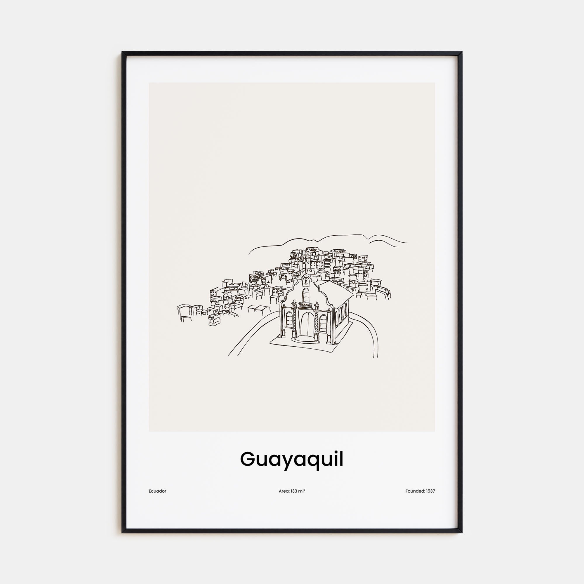 Guayaquil Drawn Poster