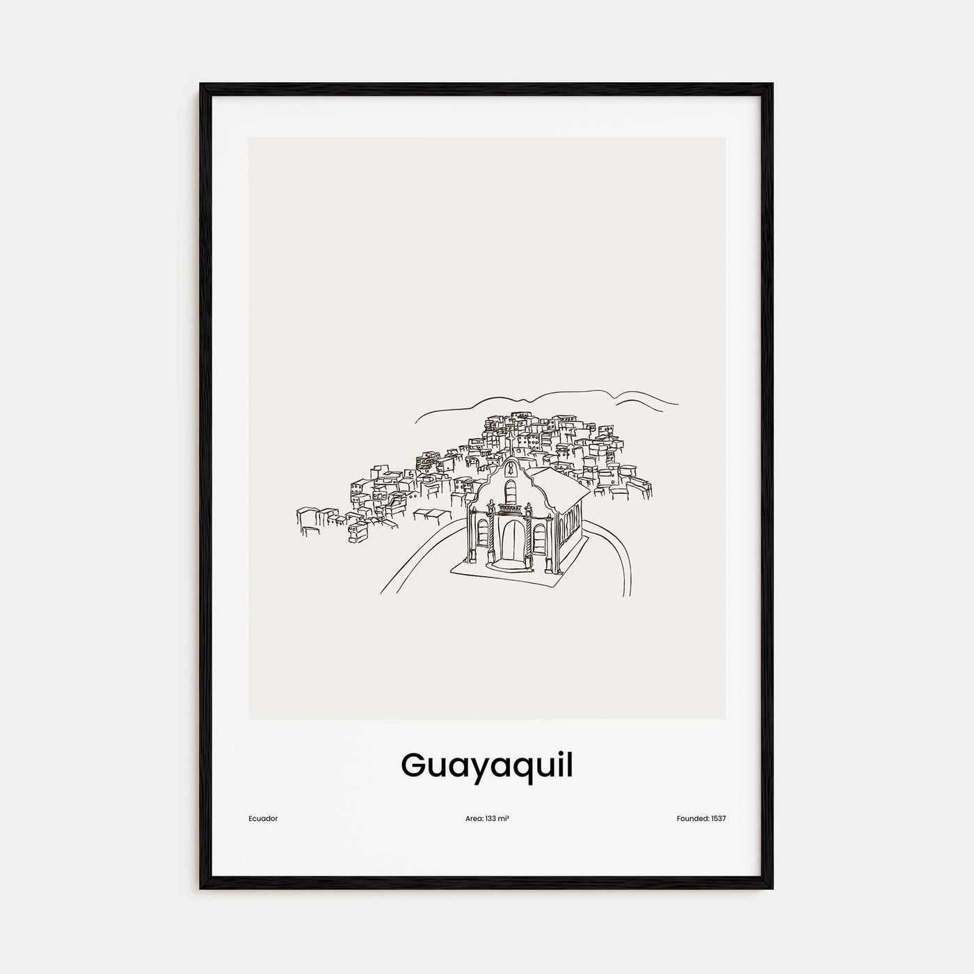Guayaquil Drawn Poster