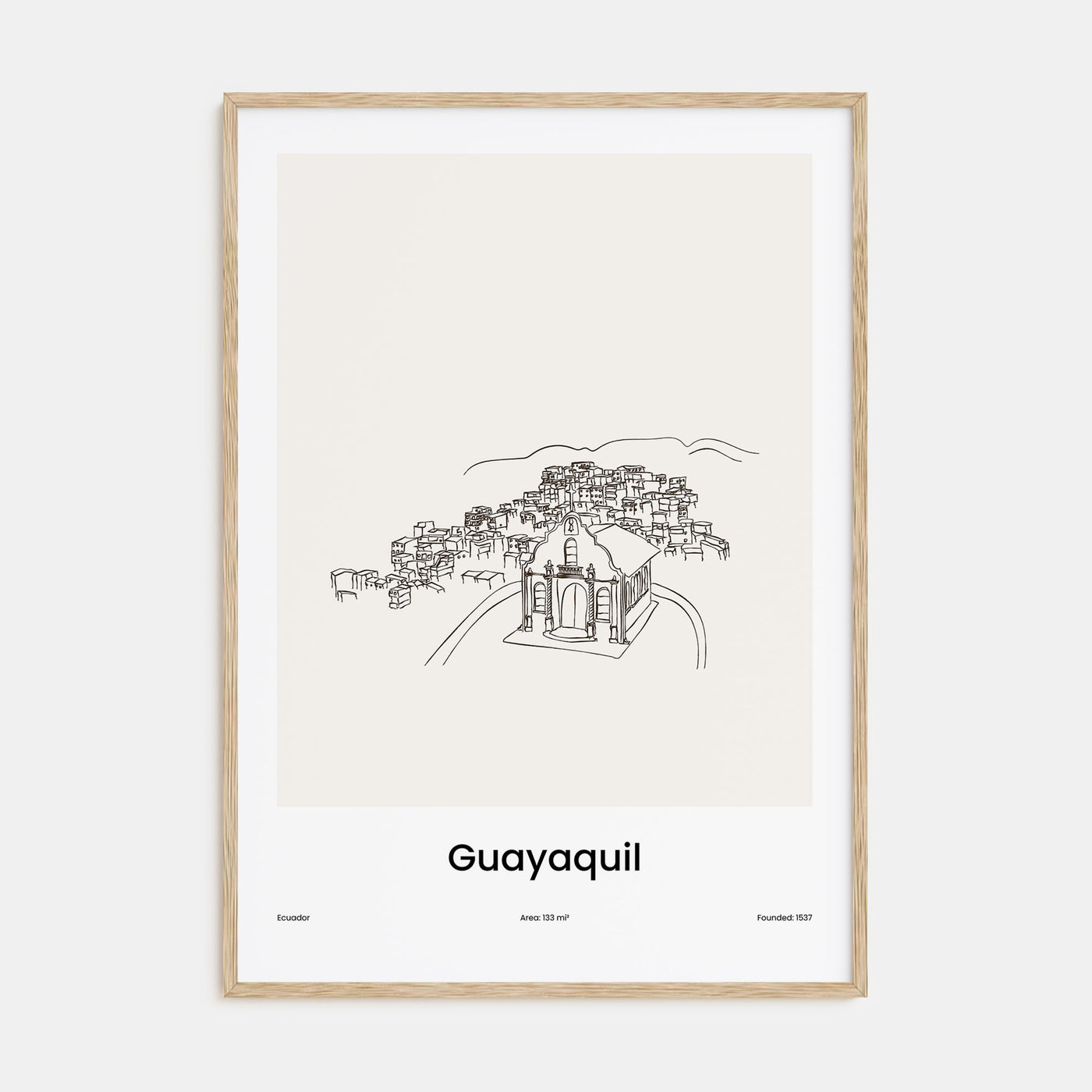 Guayaquil Drawn Poster