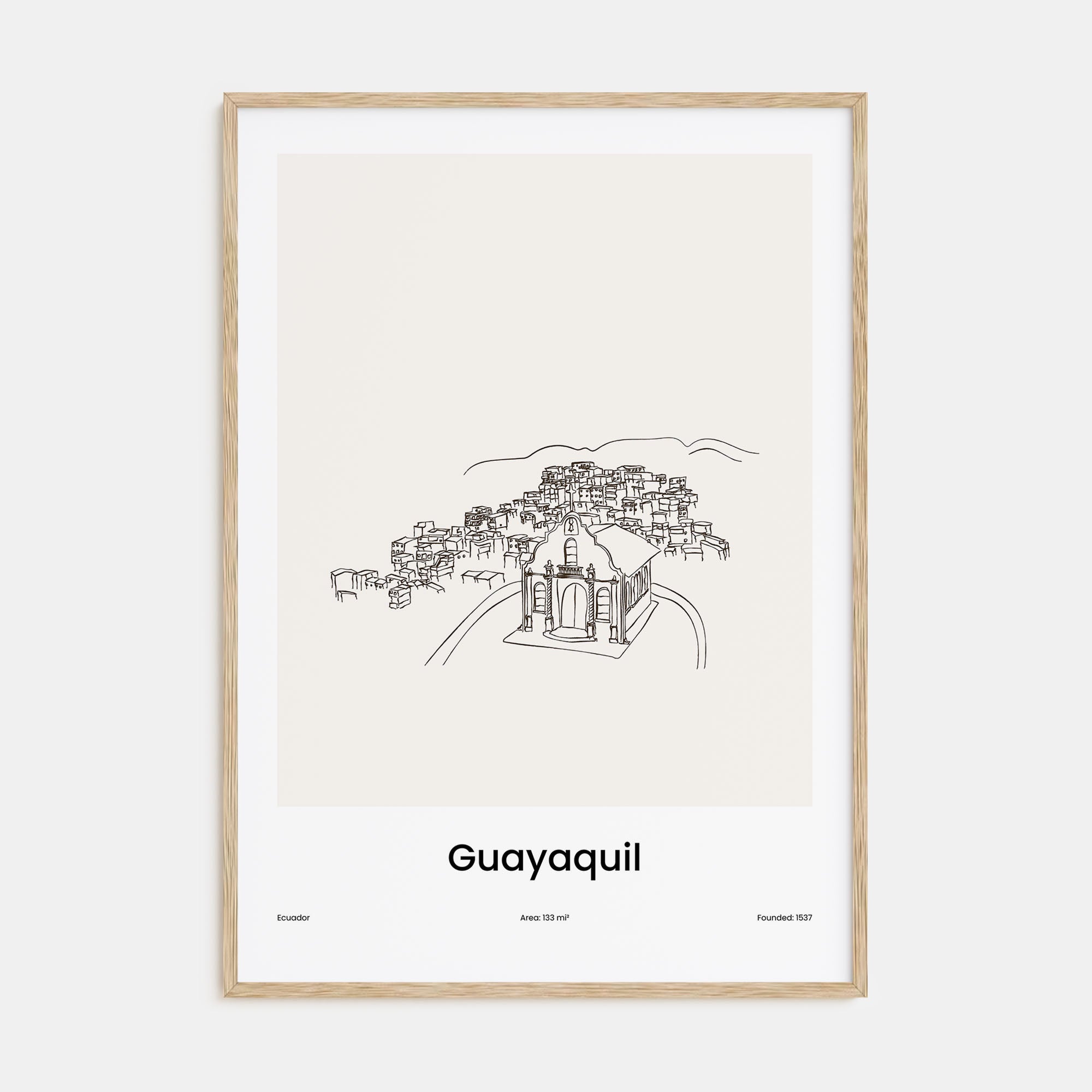 Guayaquil Drawn Poster