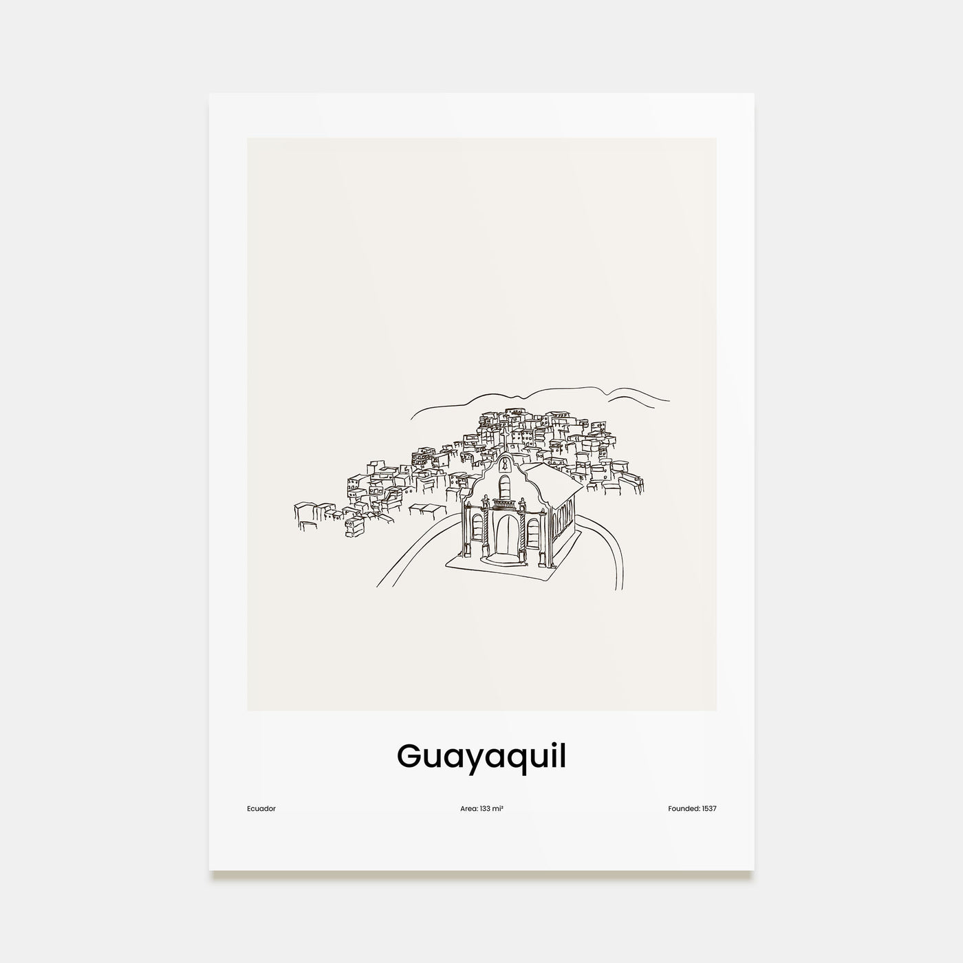 Guayaquil Drawn Poster
