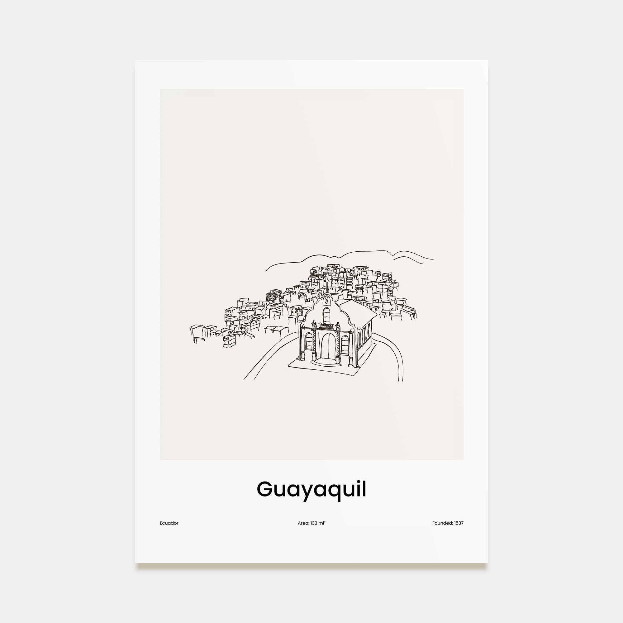 Guayaquil Drawn Poster