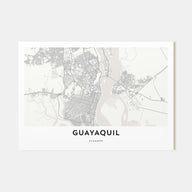 Guayaquil Map Landscape Poster