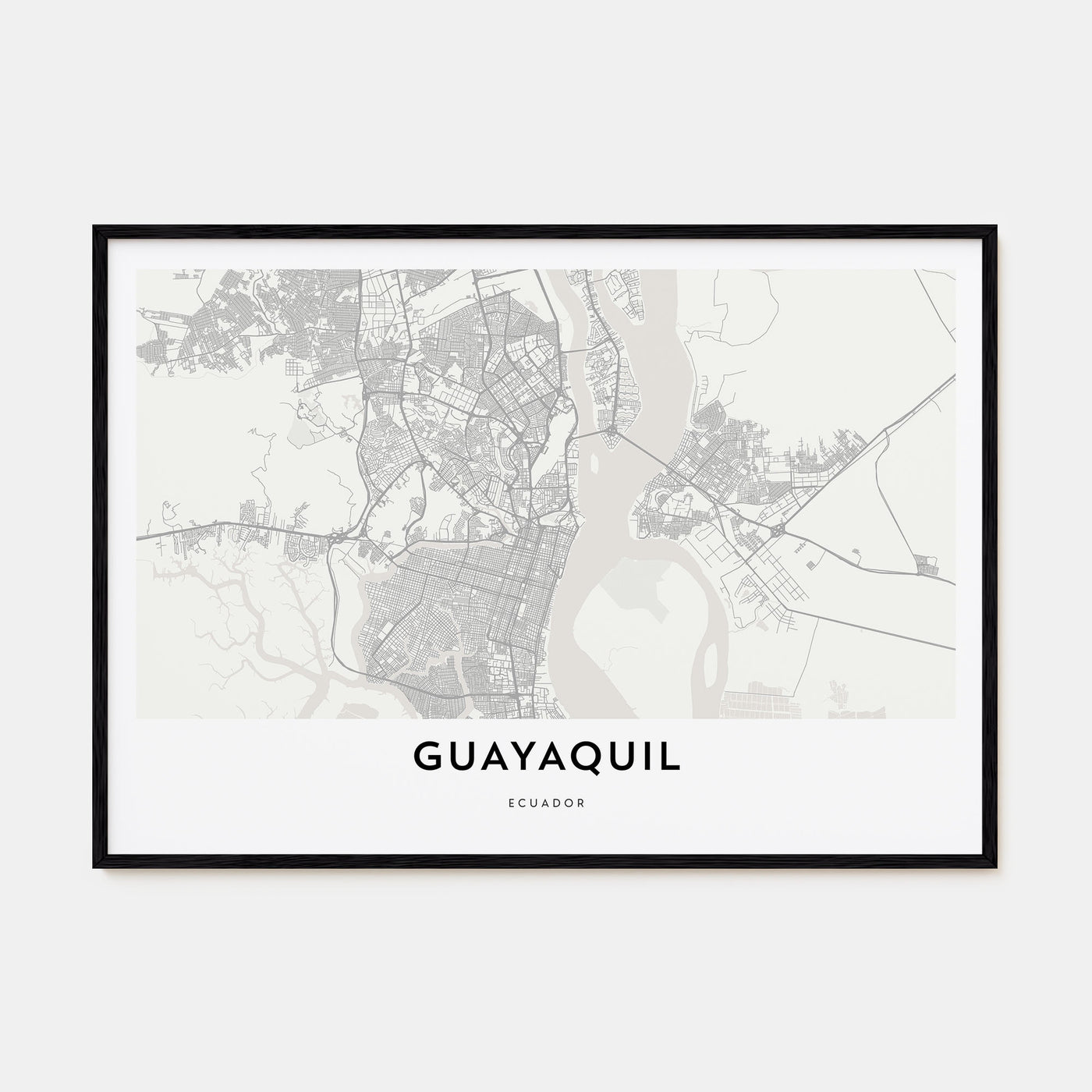 Guayaquil Map Landscape Poster