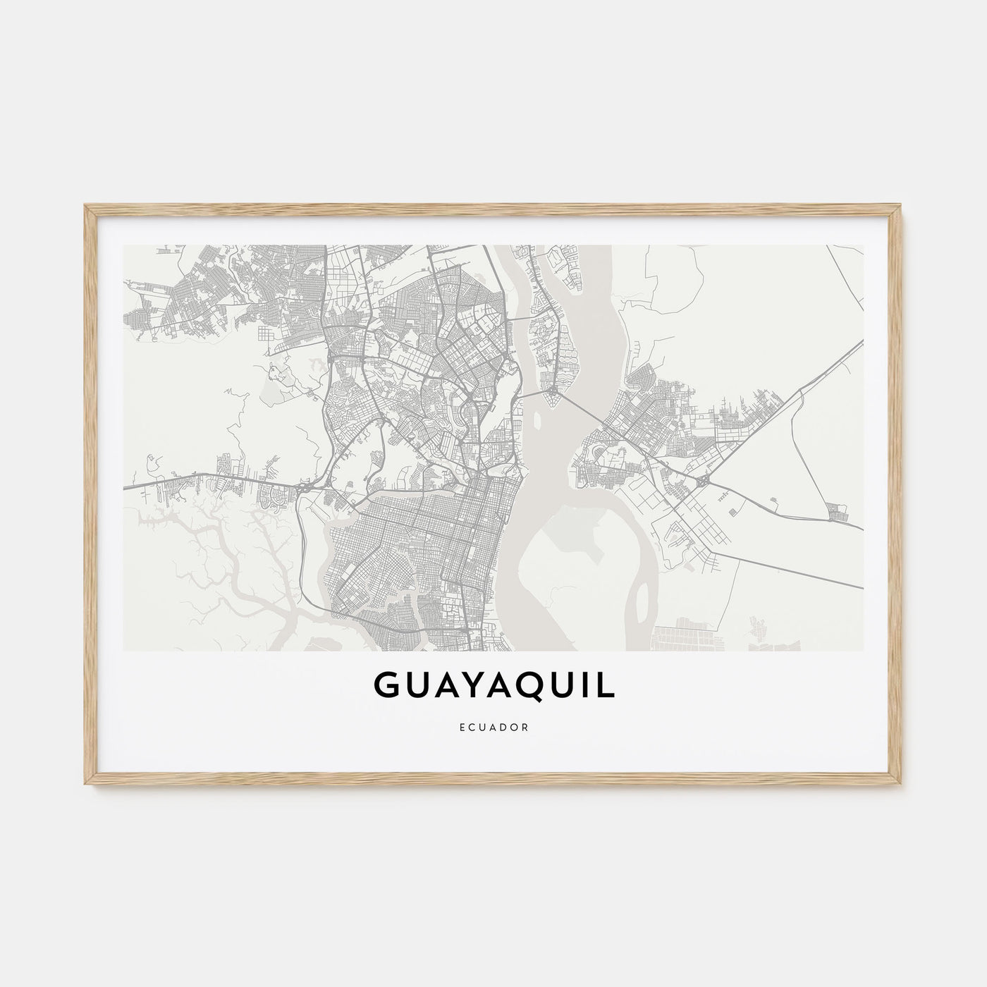Guayaquil Map Landscape Poster