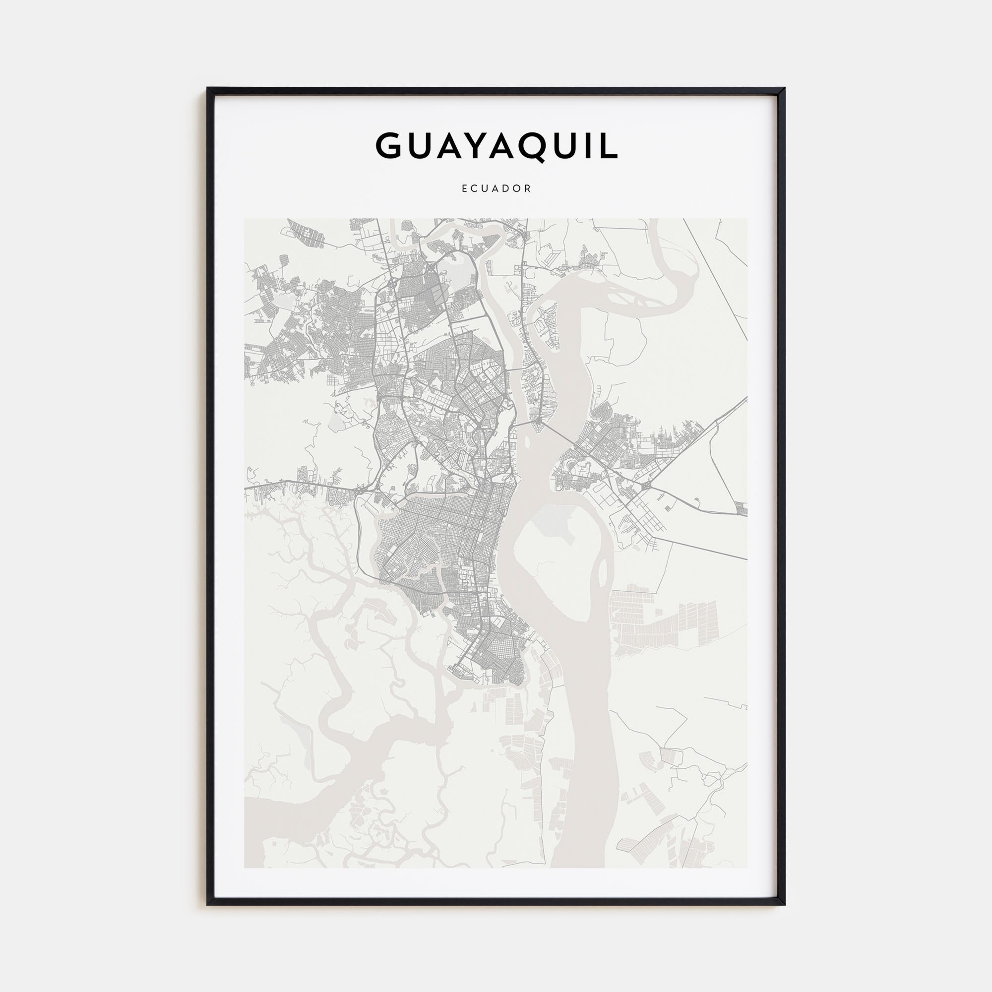 Guayaquil Map Portrait Poster