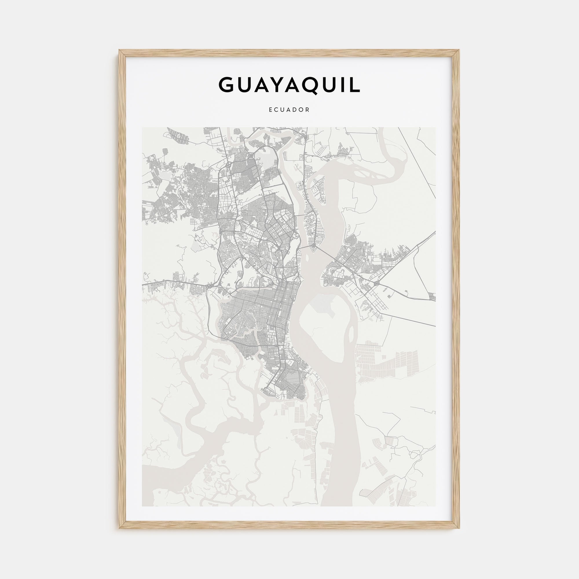 Guayaquil Map Portrait Poster