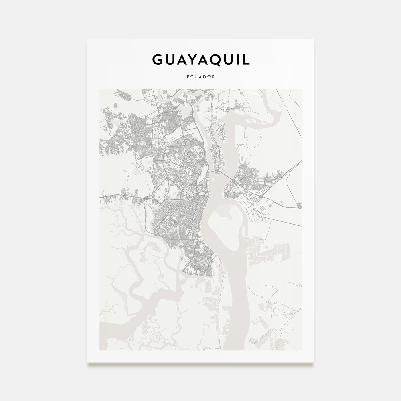Guayaquil Map Portrait Poster
