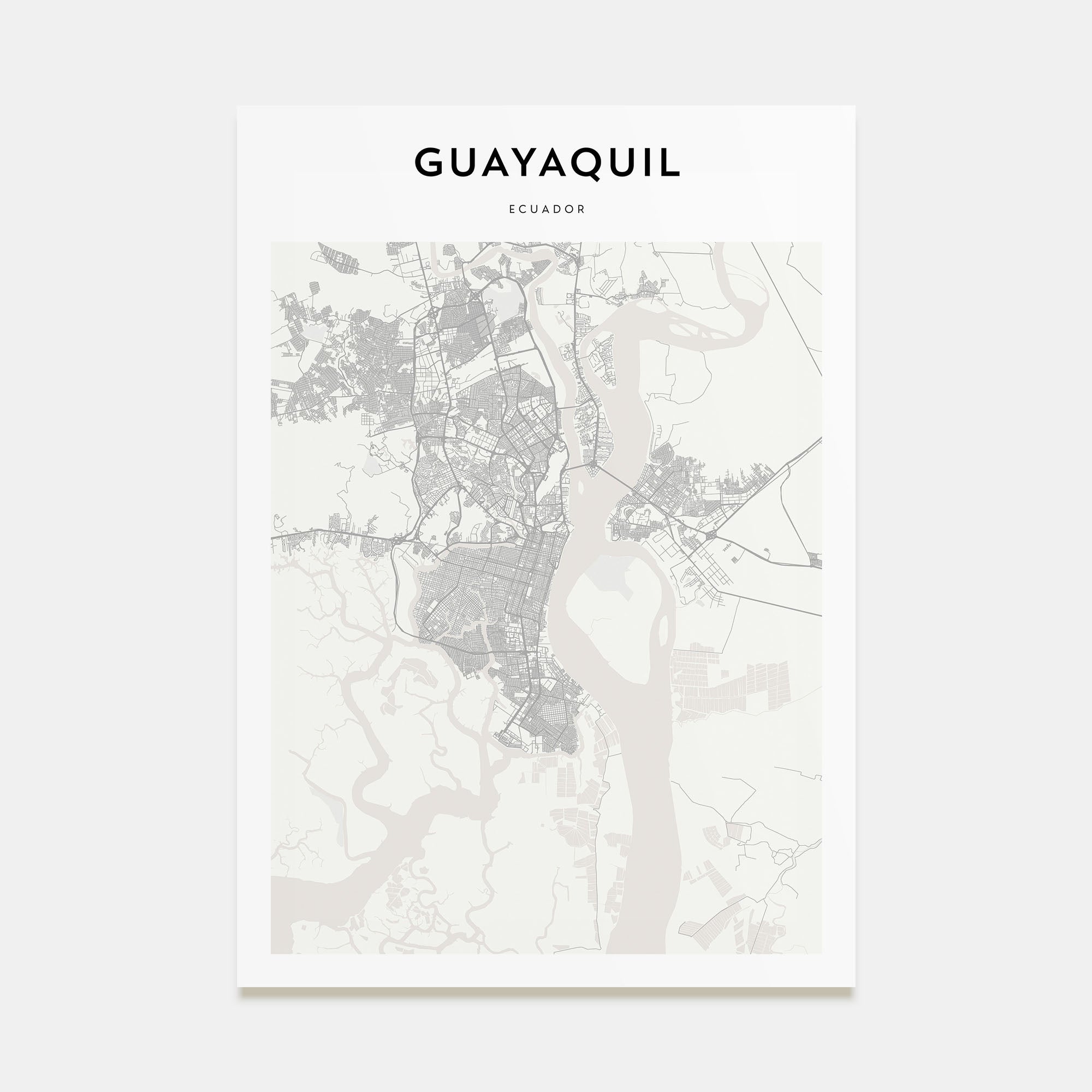 Guayaquil Map Portrait Poster